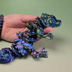 Articulated Rainbow Dragon: 3D Printed Fidget Toy, Fantasy Gift
