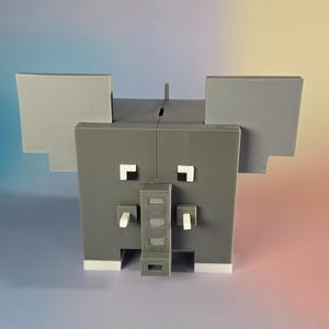 3D Printed Elephant Money Bank – Unique Gift Idea for Kids and Gamers