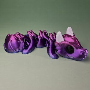 Flexi Orb Dragon – Cute Movable Dragon Gift for Collectors, Wiggly Dragon for Kids and Adults, Fun Articulated Collectible for Fantasy Fans