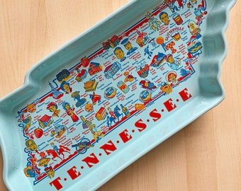 Tennessee Casserole, 2 qt. Stoneware Oven to Table, Gift-Boxed, Tennessee Map Baking Dish