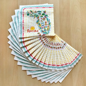 Servettenset Florida, 20 papieren servetten per set, servettenset Florida kaart