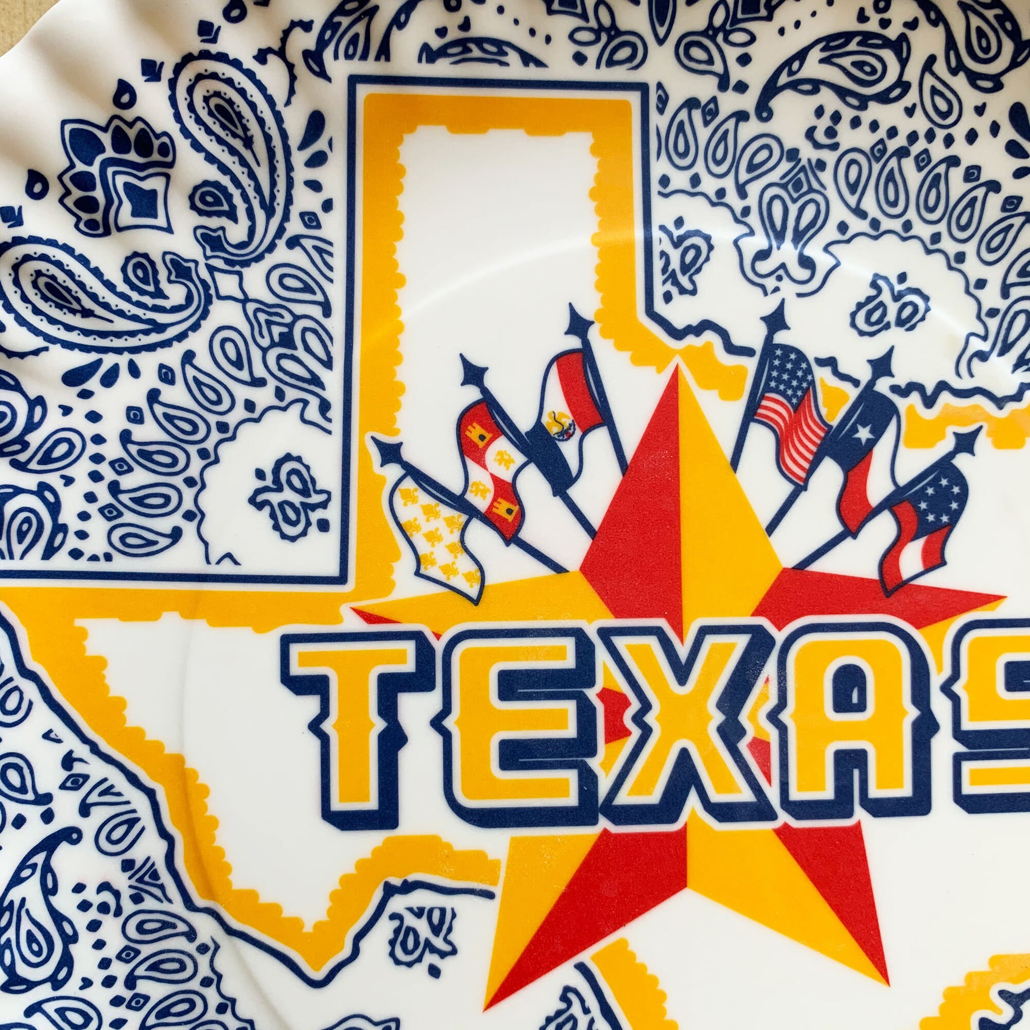Texas Plates 9 melamine Plates Set of 4 Texas Star & Etsy