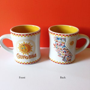 Mug Californie, Mug 12 oz en grès, Mug Californie, Mug carte Californie