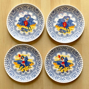 Piatti Cowboy/Cowgirl, 7,5", set da 4, piatti in melamina, Cowboy e Cowgirl - due ciascuno