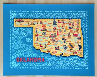 Oklahoma Print, 16" x 20", heavy stock.