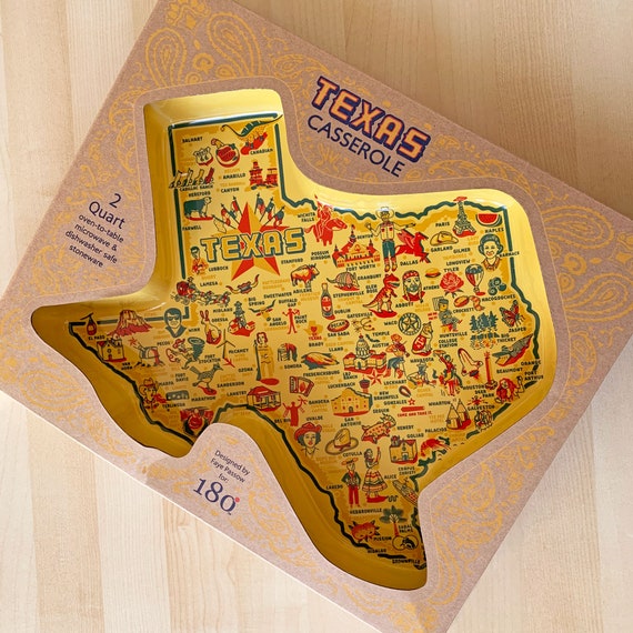 テキサスマップキャセロール：2クォートストーンウェアオーブンから