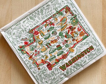 Washington State Map Paper Napkins: Set of 20