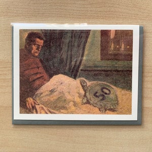 Carte d'anniversaire punaises de lit, A2, 4,25 x 5,5 po. Carte d'anniversaire vieillesse avec enveloppe