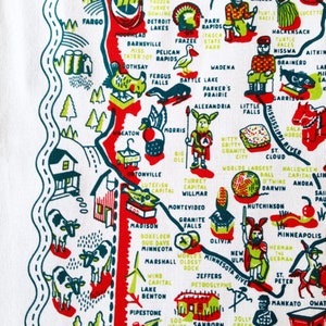 MN Marvels Dish Towel Minnesota Marvels Tea Towel MN Map - Etsy