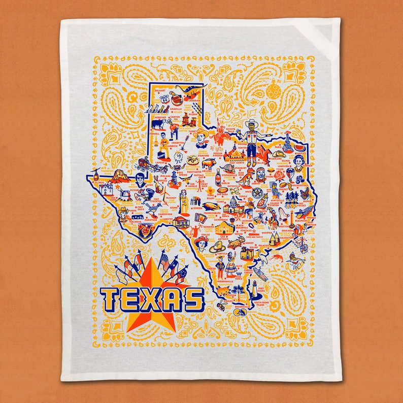 Cotton tabbed dish towels. Farm Kitchen Butcher Tea Towel Set