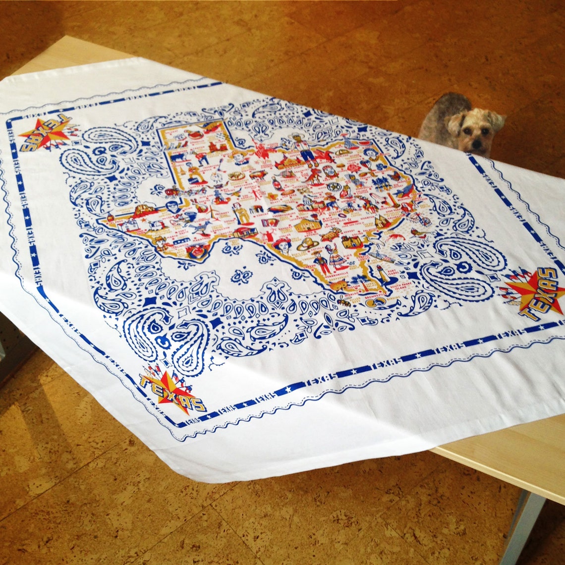Texas Tablecloth 52 x 52 100 Cotton Tablecloth Etsy