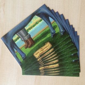 Minnesota Postcards - Dark Underbelly - set of 10, 6" x 4.25", Dark Underbelly of MN Postcards, Paul Bunyan and Babe Postcards