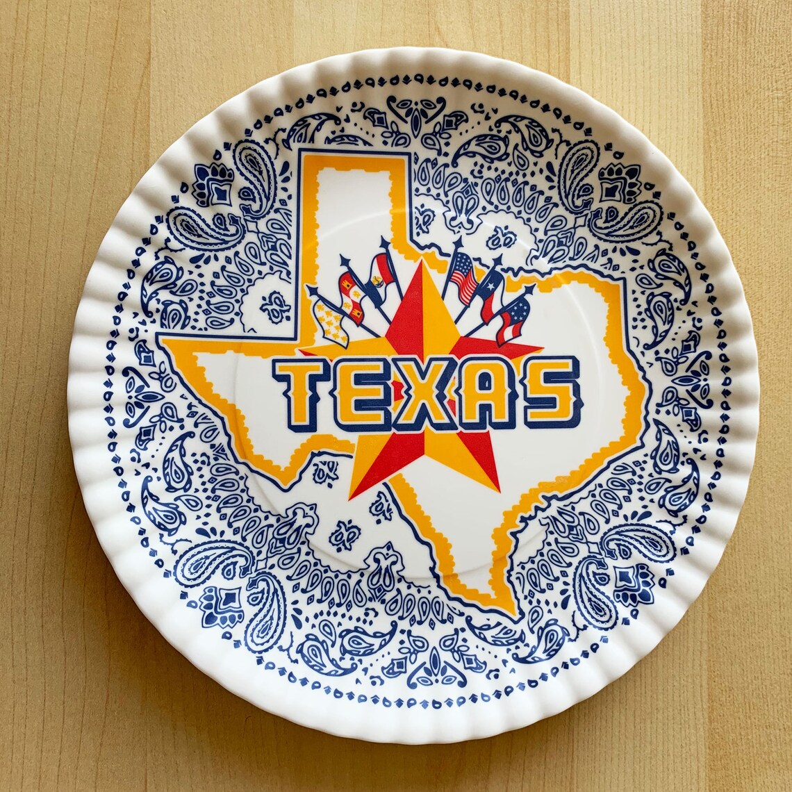 Texas Plates 9 melamine Plates Set of 4 Texas Star & Etsy