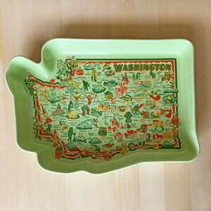 Washington Auflauf groß, 2 Quart, Steingut, Ofen zu Tisch, Washington Map Backform