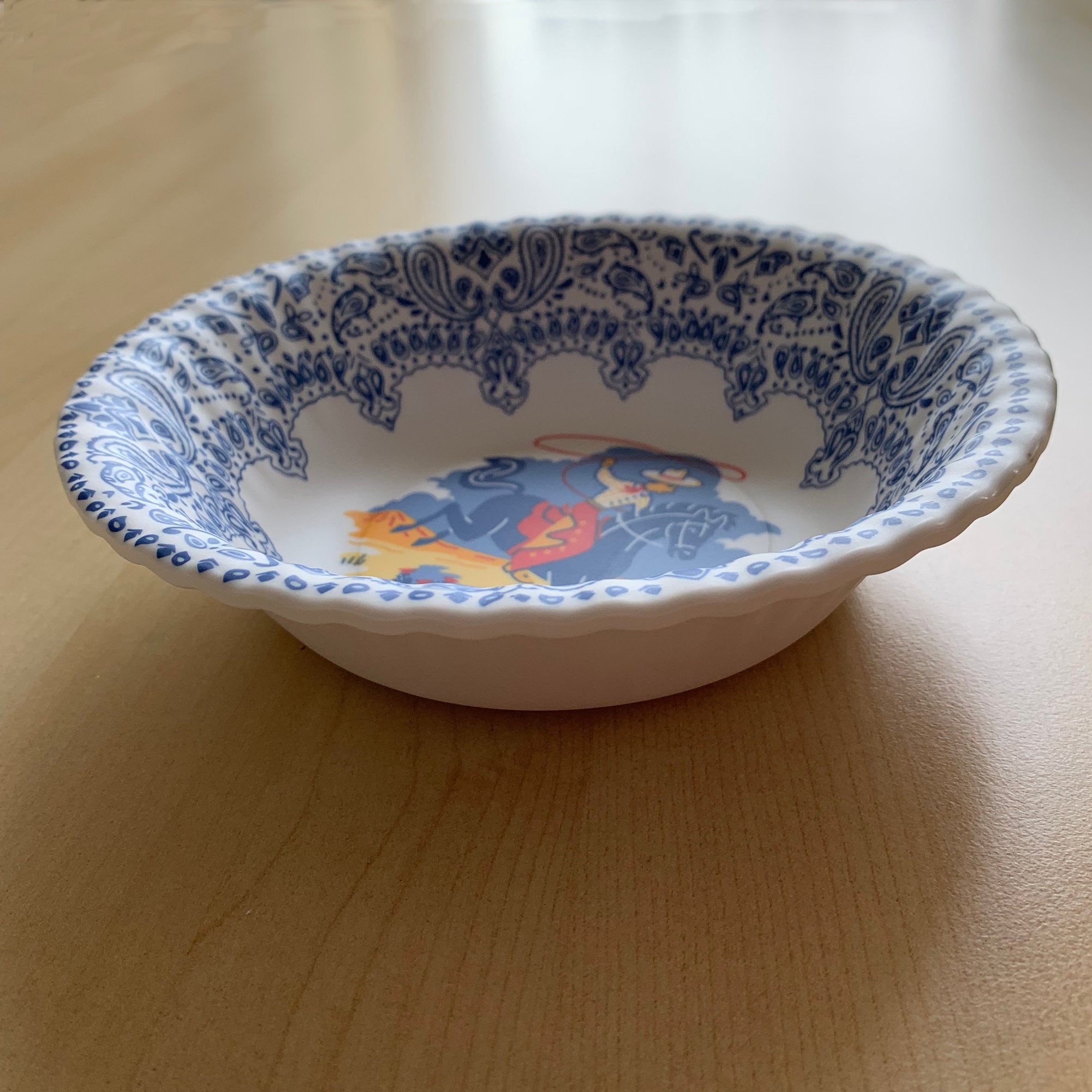 Cowboy and Cowgirl Bowls, 2 each, 7&quot; Melamine Bowls, Set of 4