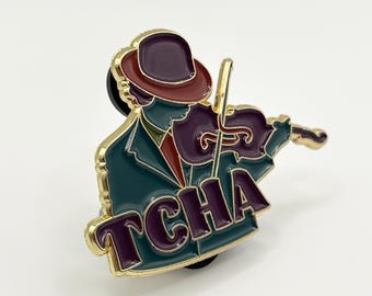 Tcha Limberger Enamel Pin – Gypsy Jazz Violinist Badge, Manouche Music Lapel Pin