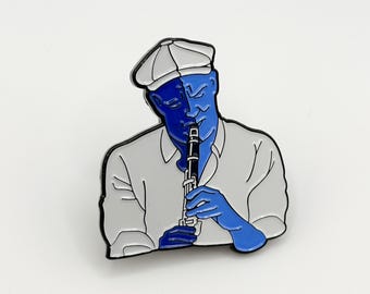 Adrian Cox Swing Clarinet Pin – British Trad Jazz Musician Gift