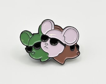 Three Blind Mice In a Mist Pastel Enamel Pin – Bix Beiderbecke 1920s Hot Jazz