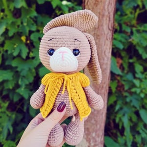 Cute Bunny Crochet Pattern PDF – Beginner-Friendly Amigurumi Toy with Floppy Ears and  Jacket – Digital Download