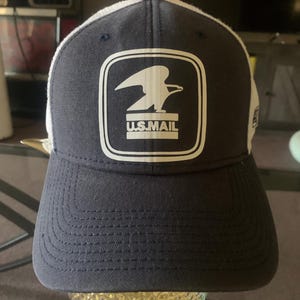 Vintage USPS Logo Flex Fit Trucker Hat S/M