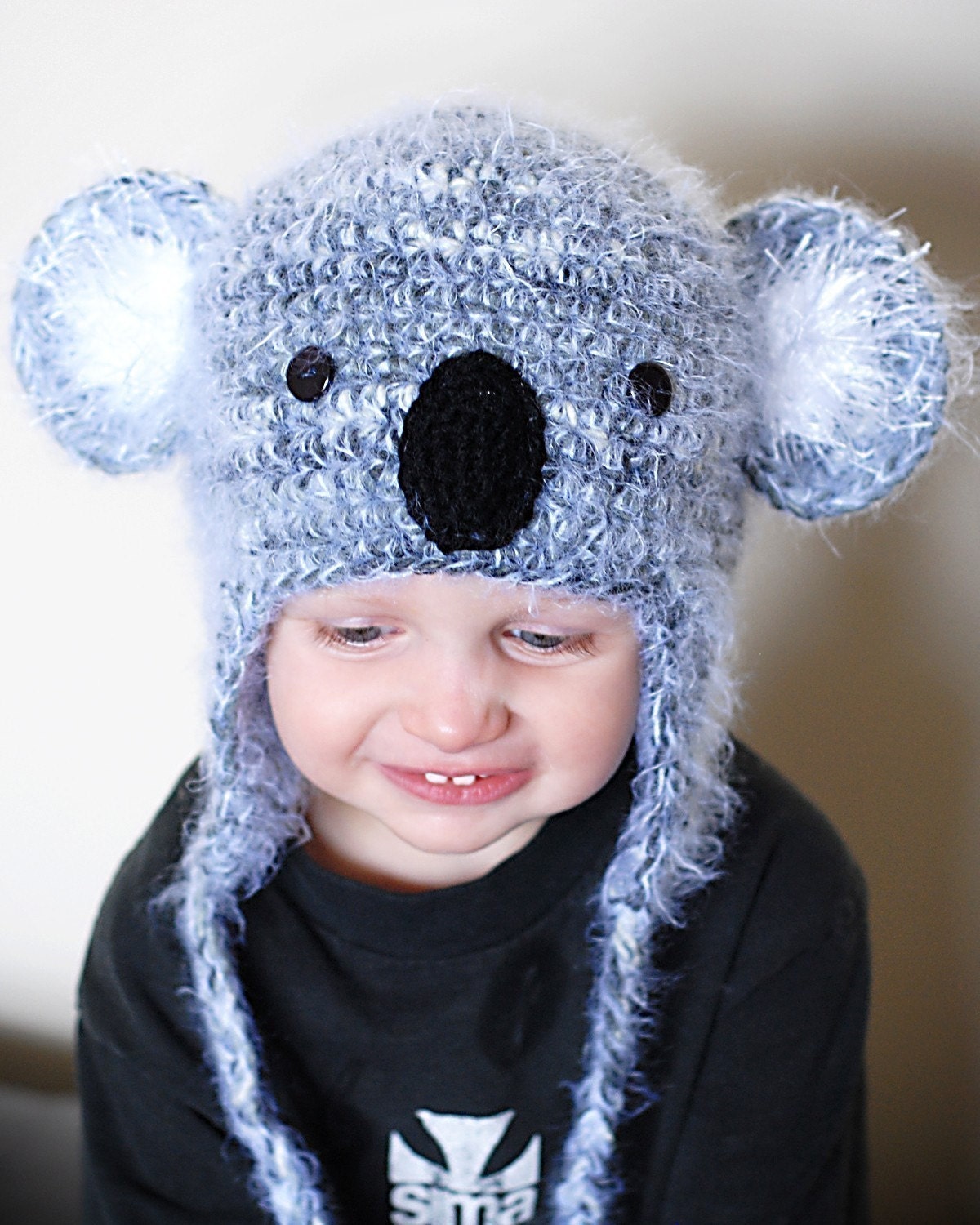 Koala Earflap Hat Crochet Pattern Instant Download Etsy