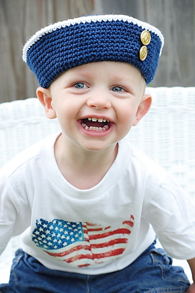 Sailor Hat Crochet Pattern instant Download permission to Etsy UK