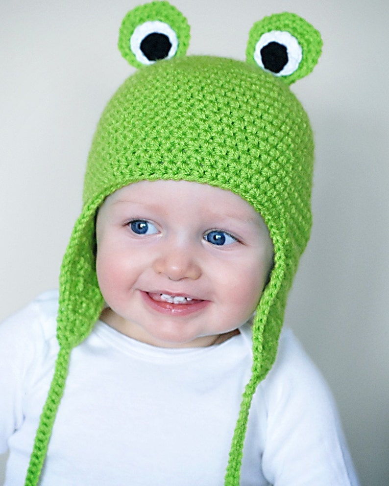 Froggy Earflap Hat Crochet Pattern Instant | Etsy