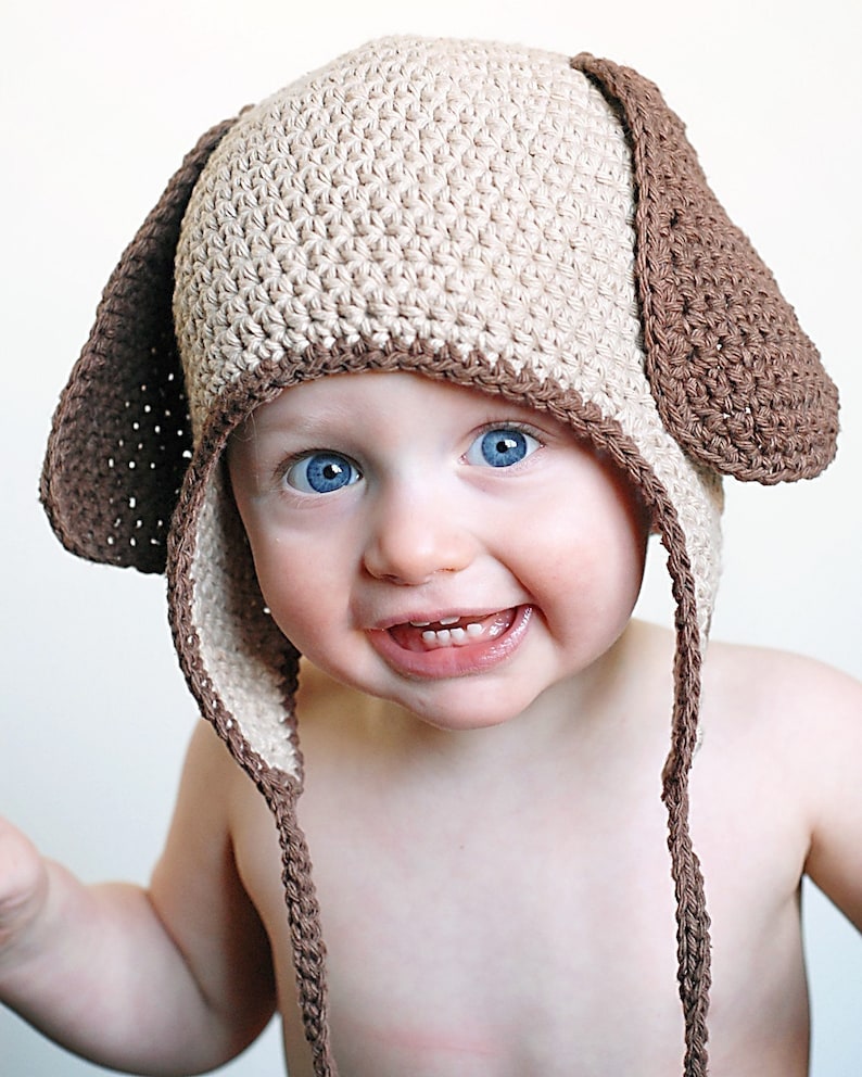 Doggy Earflap Crochet Hat Pattern Instant DownloadPermission to sell all finished products image 1