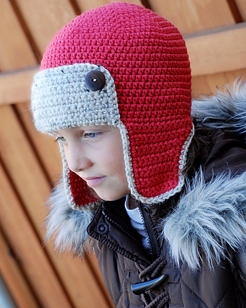 Aviator Crochet Hat Pattern instant Download permission to Sell All