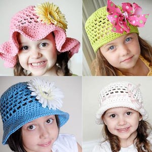 The Original Sofie Hat Patterns Crochet Collection *Instant Download* (Kufi, Bucket, Roly, Floppy)(Permission to sell all finished products)