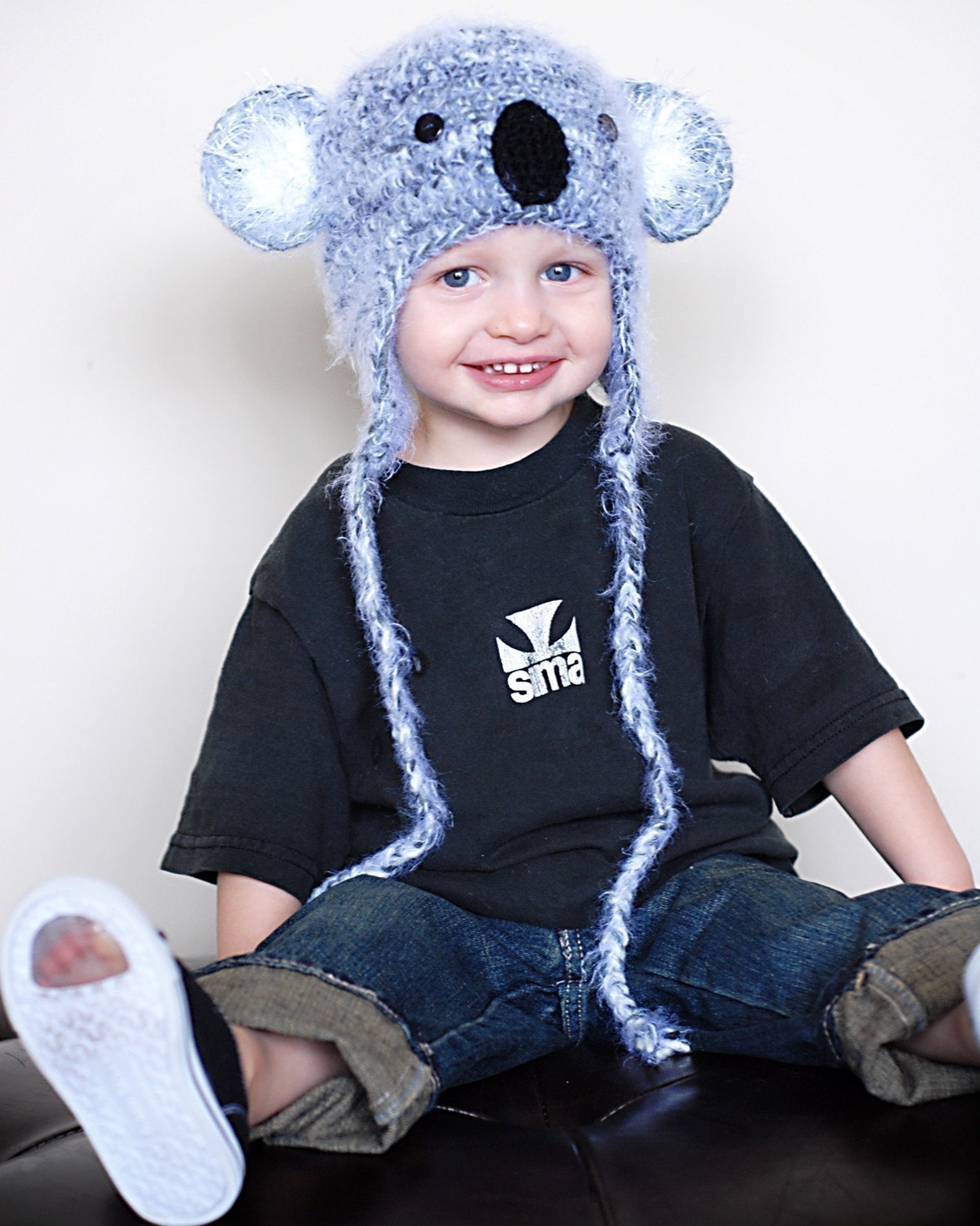 Koala Earflap Hat Crochet Pattern instant Download Etsy
