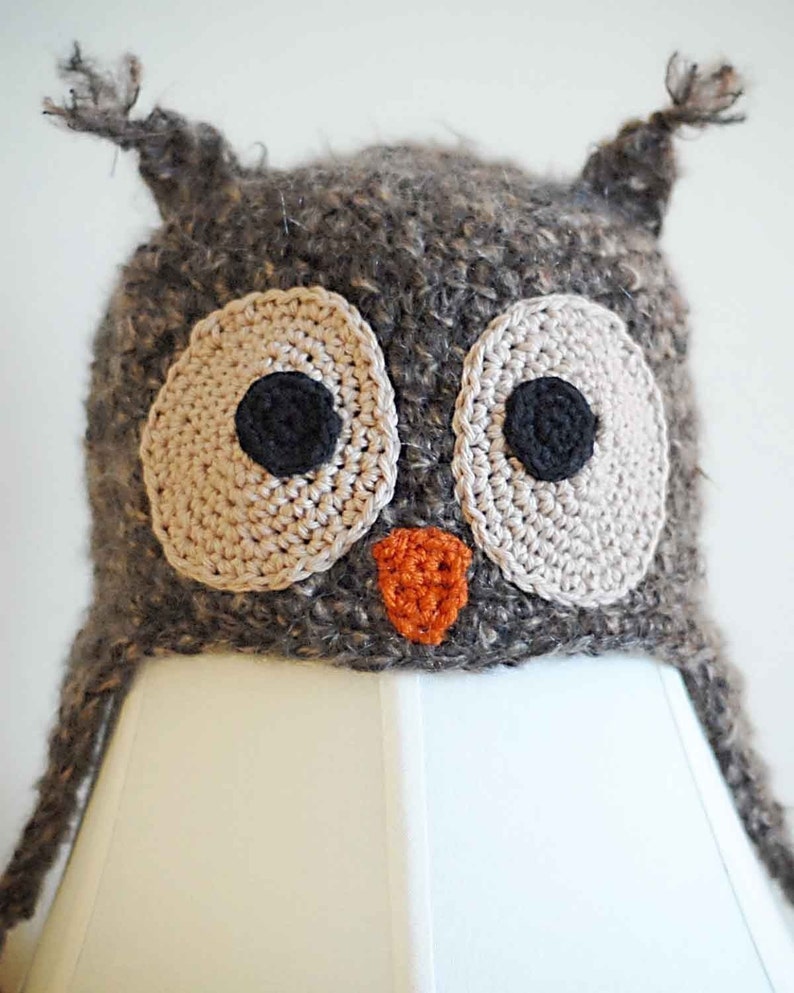 Owl Earflap Hat Crochet Pattern Instant DownloadPermission to sell all finished products image 2
