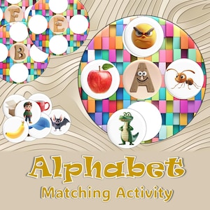 Alphabet Matching Activity | Printables for Kids | Alphabet Busy Book