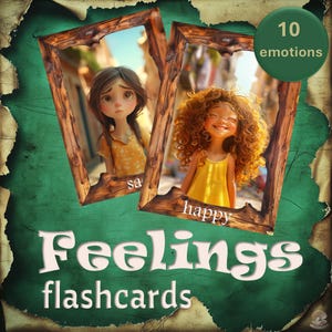 Printable Feelings Cards for Kids • 10 Emotions • PDF for SEL & Home Use