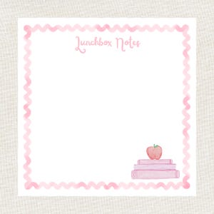 Lunchbox Notes Notepad, Back to School Notepad, Notes for Lunchbox, Lunhcbox Love Notes