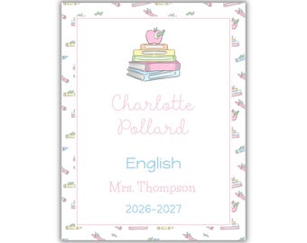 Printable Binder Cover, Folder Cover, Back to School, Binder Template, Editable, Digital
