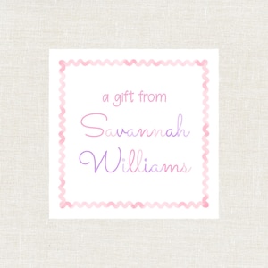 Girls Gift Tag, Girl Enclosure Card, Birthday Gift Tag, Calling Card, Digital Tag