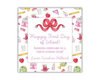 Happy First Day of School Tag, Back to School, Teacher Gift, Digital Printable