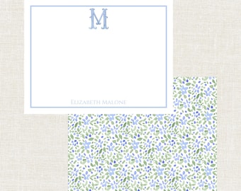 Set de papelería familiar, papelería personalizada, acuarela, monograma, papelería femenina, digital, imprimible