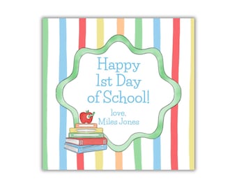 Happy First Day of School Tag, Back to School, Teacher Gift, Digital Printable