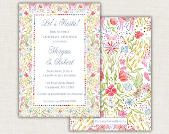 Invitación para despedida de soltera con temática de fiesta en acuarela, boda, despedida de soltera, digital, imprimible.