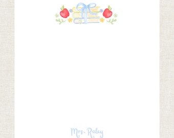 Teacher Notepad, Personalized Notepad, Teacher Appreciation Gift, Back to School