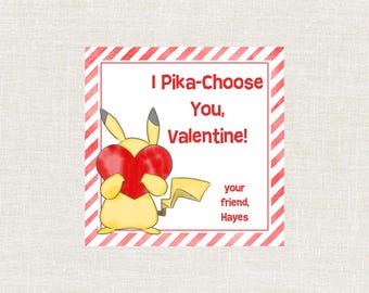 Pokemon Valentine's Day Cards, I Choose You Printable Tags (digital  Download) - Etsy