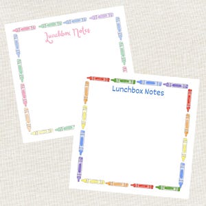 Lunchbox Notes Notepad, Back to School Notepad, Notes for Lunchbox, Lunhcbox Love Notes
