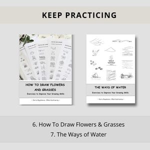 30-Day Sketching Practice Bundle, Printable Practice Books and Cards, Beginner Drawing Exercises image 9