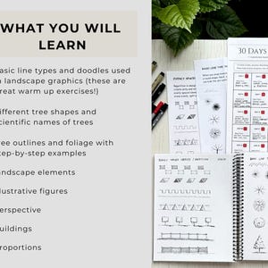 Printable Landscape and People Sketching Book | Beginner Drawing Practice PDF image 3