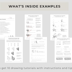 Urban & Landscape Sketching Practice Book, Printable PDF Workbook, Beginner to Intermediate, Drawing Exercises image 3