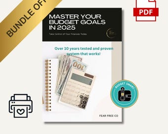 Financial Planner Bundle, Budgeting sheets, Budgeting Challenges, Budget by Paycheck,Printable Budgeting Planner, Meal Planner,Budget Binder