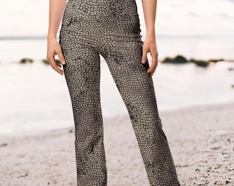 Legging évasé alligator à imprimé animal ~ Pantalon de yoga évasé ~ Legging transe psy Goa ~ Legging évasé hippie ~ Legging évasé bohème ~ Vêtements alternatifs