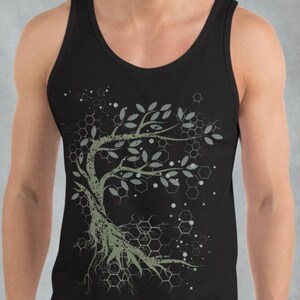 Tree Sacred Geometric Tank Top Men~UNISEX TANK TOP~Yoga Tank Top~Boho Top~Hippie Tank~Goa Psy Trance Shirt~Festival Tanks~Mandala Tree Tees